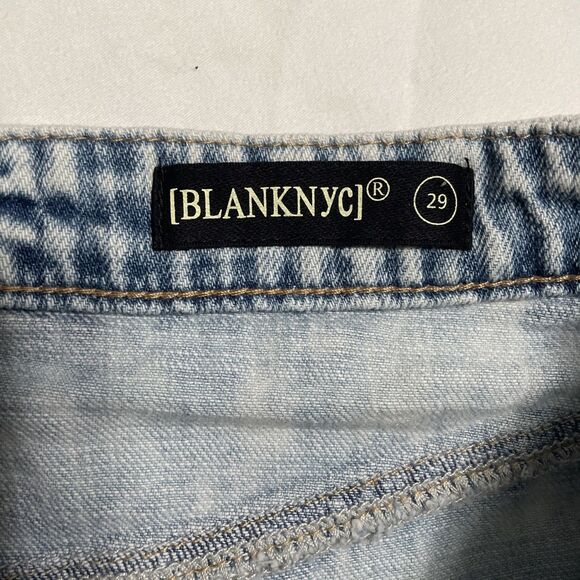 Blank NYC 29 Denim Shorts Flared Cutoffs Blind Journey Wash Cotton Festival NWT - Picture 4 of 10